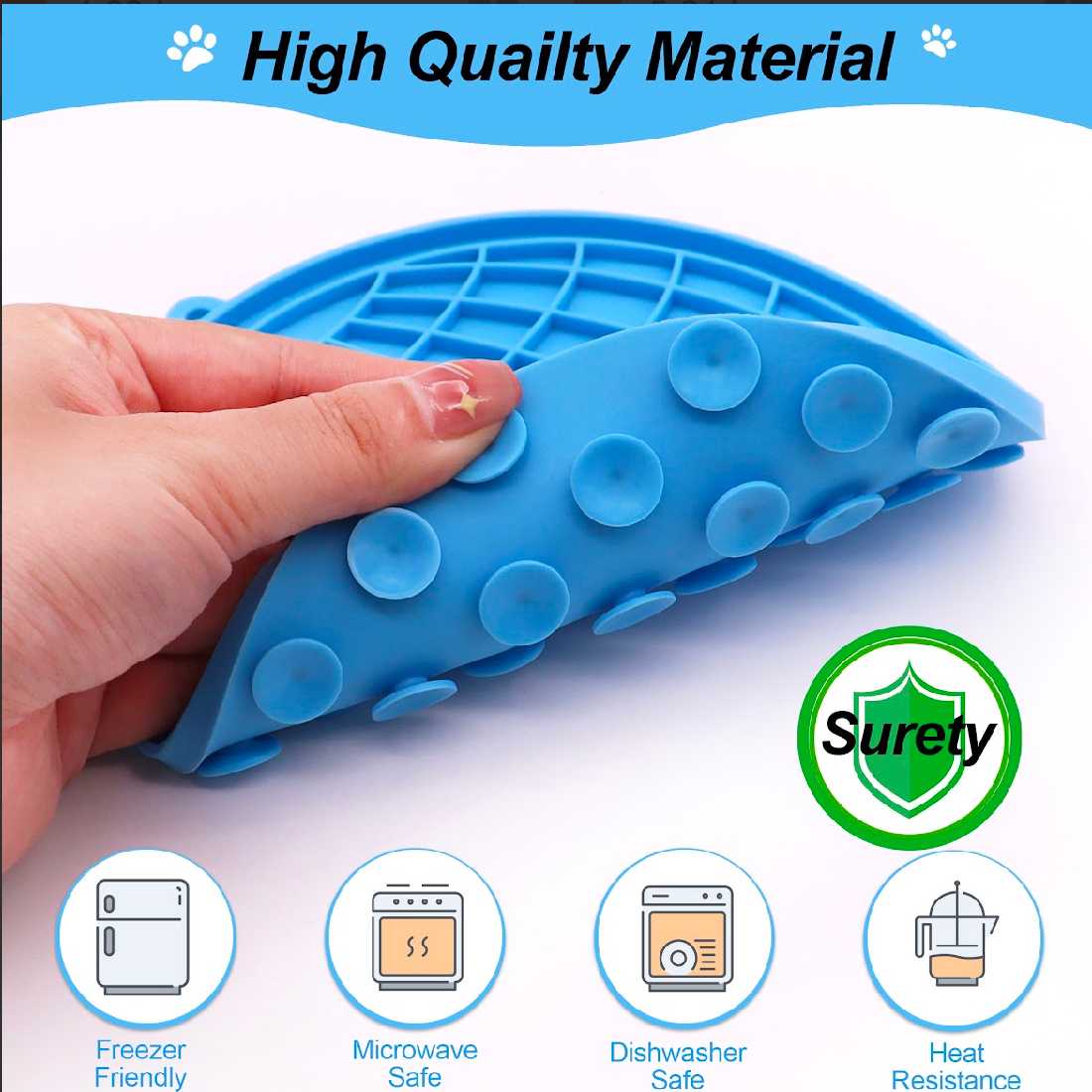 Blue Earth Shape Silicon Lick Mat6