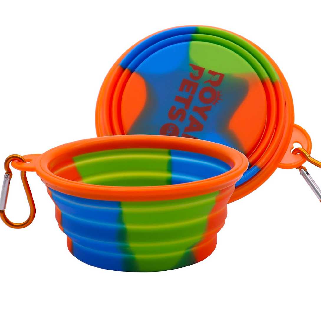 Multicolour 350ml Collapsible Silicone Pet Travel Bowl0