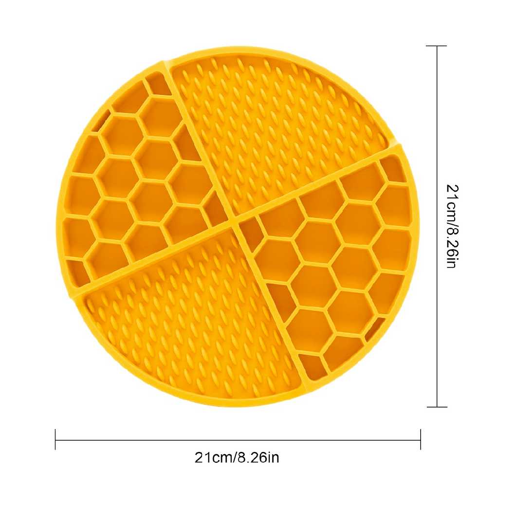 Yellow 2 in 1 Slow Lick And Food Mat9