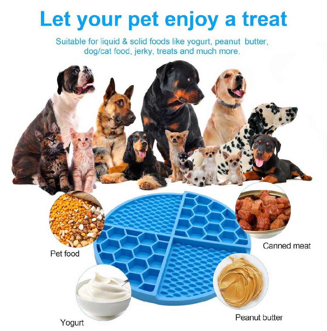 Blue 2 in 1 Slow Lick And Food Mat2