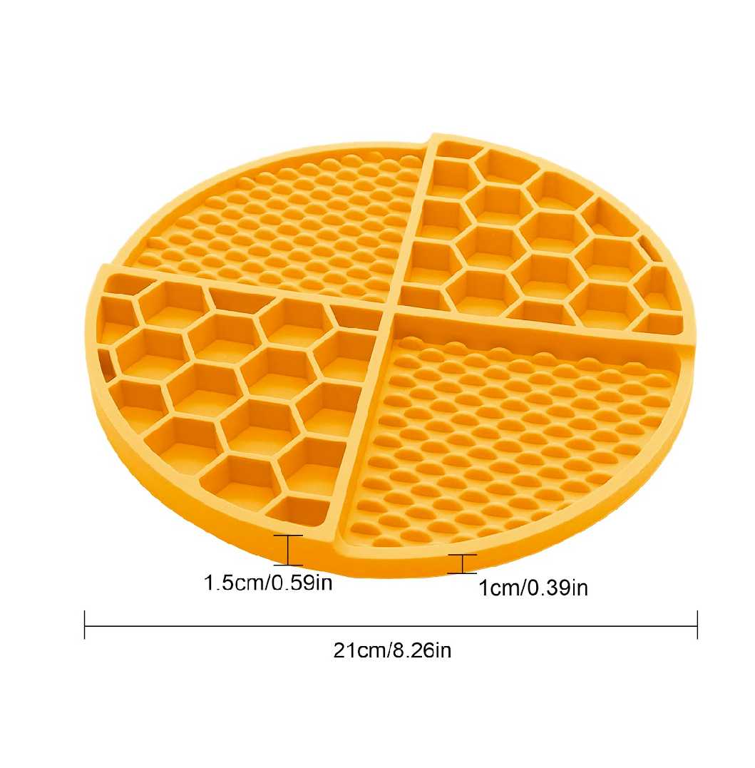 Yellow 2 in 1 Slow Lick And Food Mat8