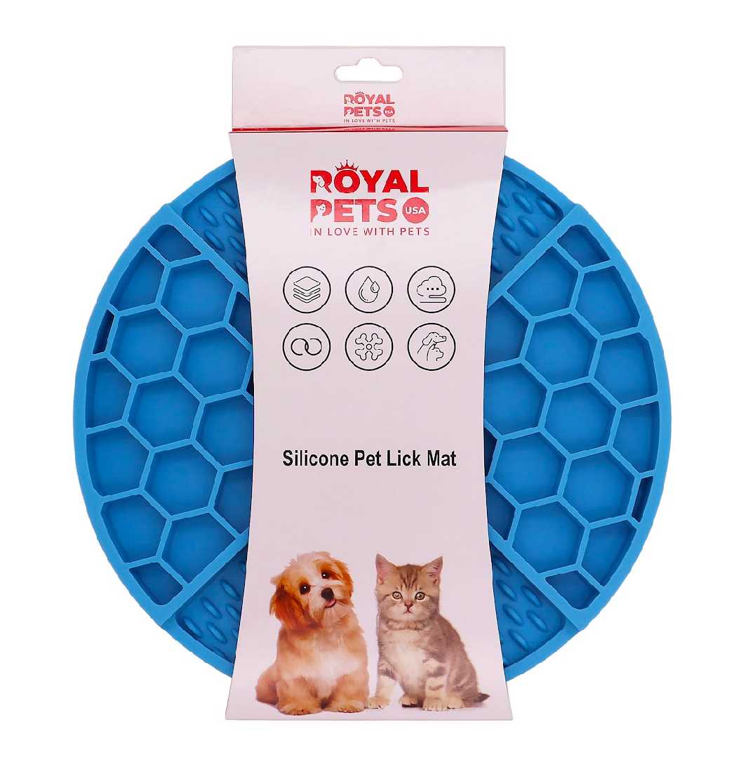 Blue 2 in 1 Slow Lick And Food Mat7