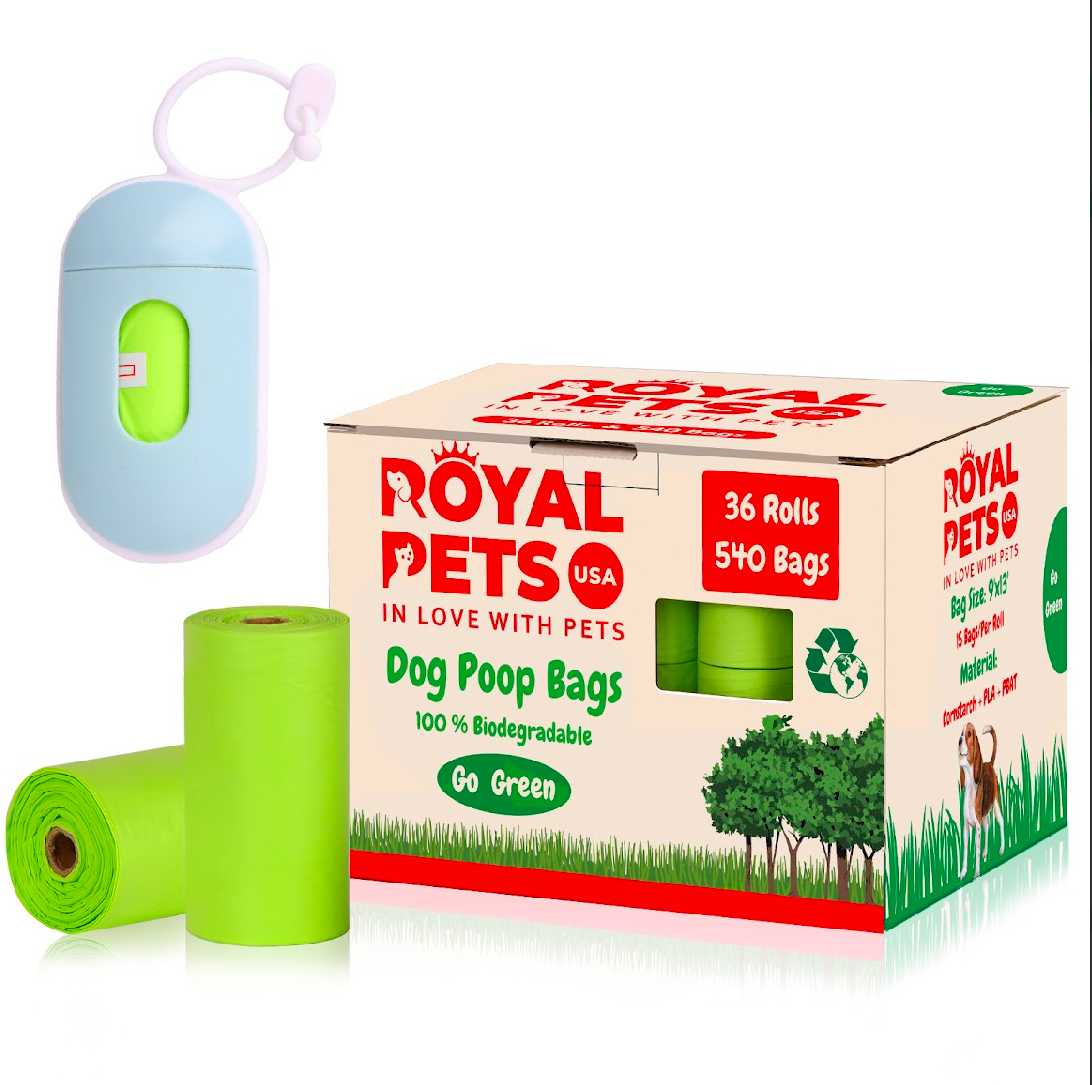 36 Rolls Poop Bags+ Dispenser