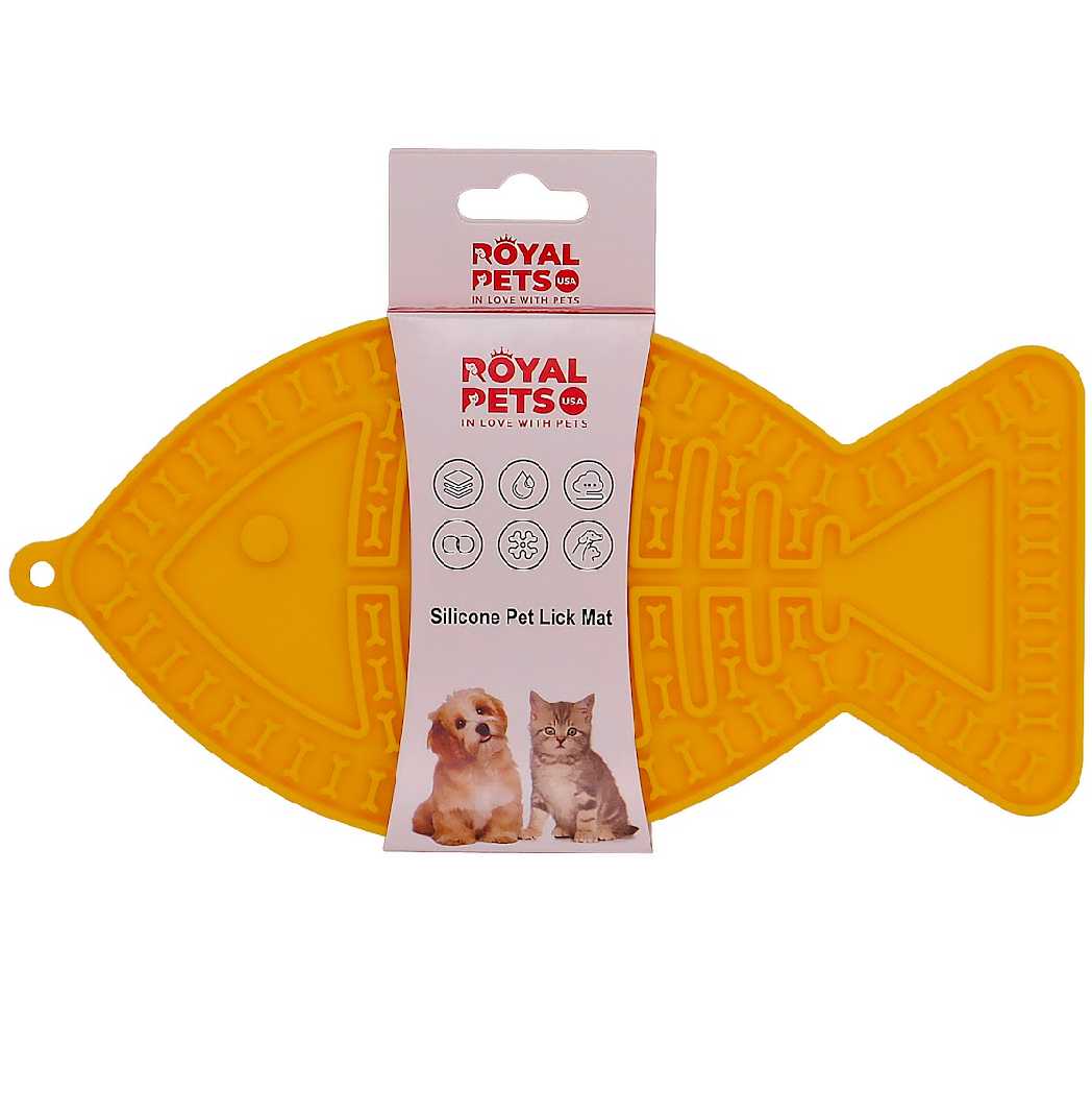 Yellow Fish Shape Silicon Lick Mat