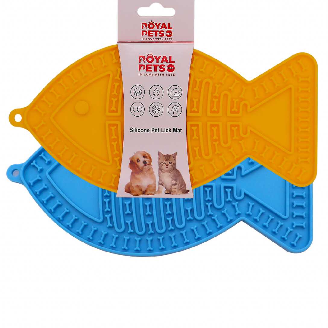 Fish Shape Lick Mat Dual Pack