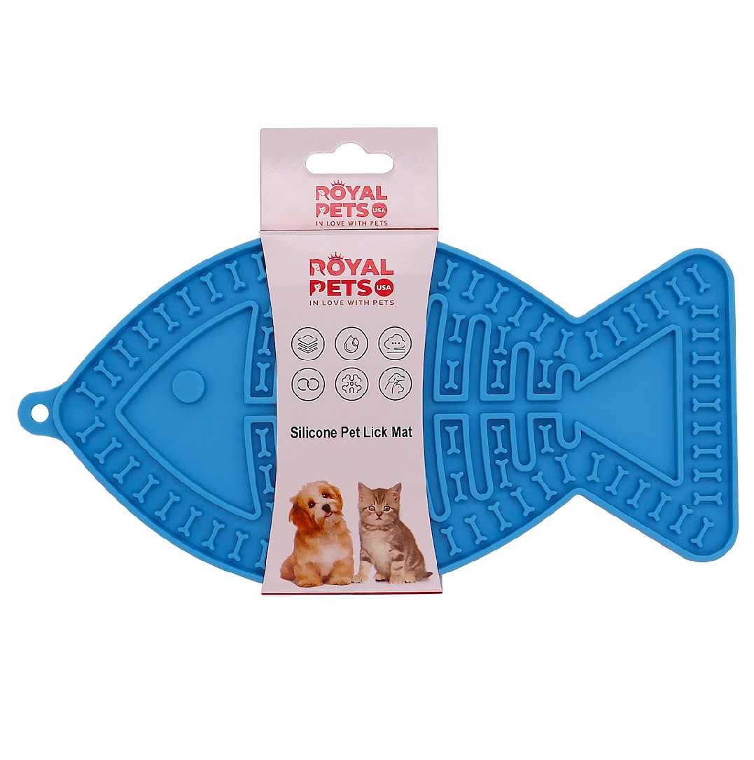 Blue Fish Shape Silicon Lick Mat