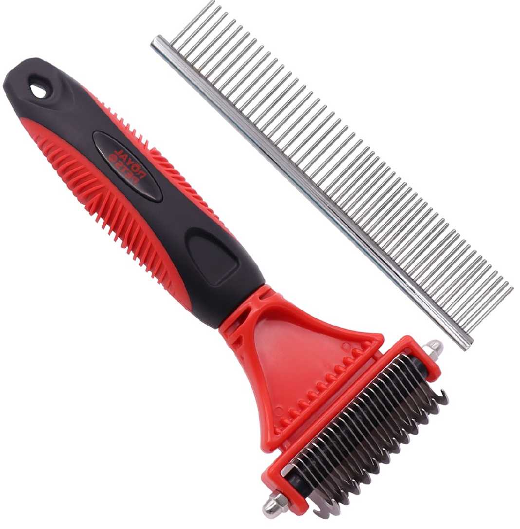 Pet Dematting Tool With Comb Double Sided 23+12 Teeth