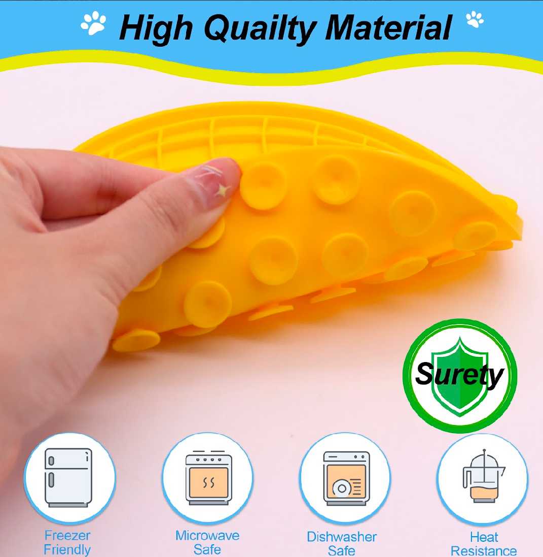 Yellow Earth Shape Silicon Lick Mat4