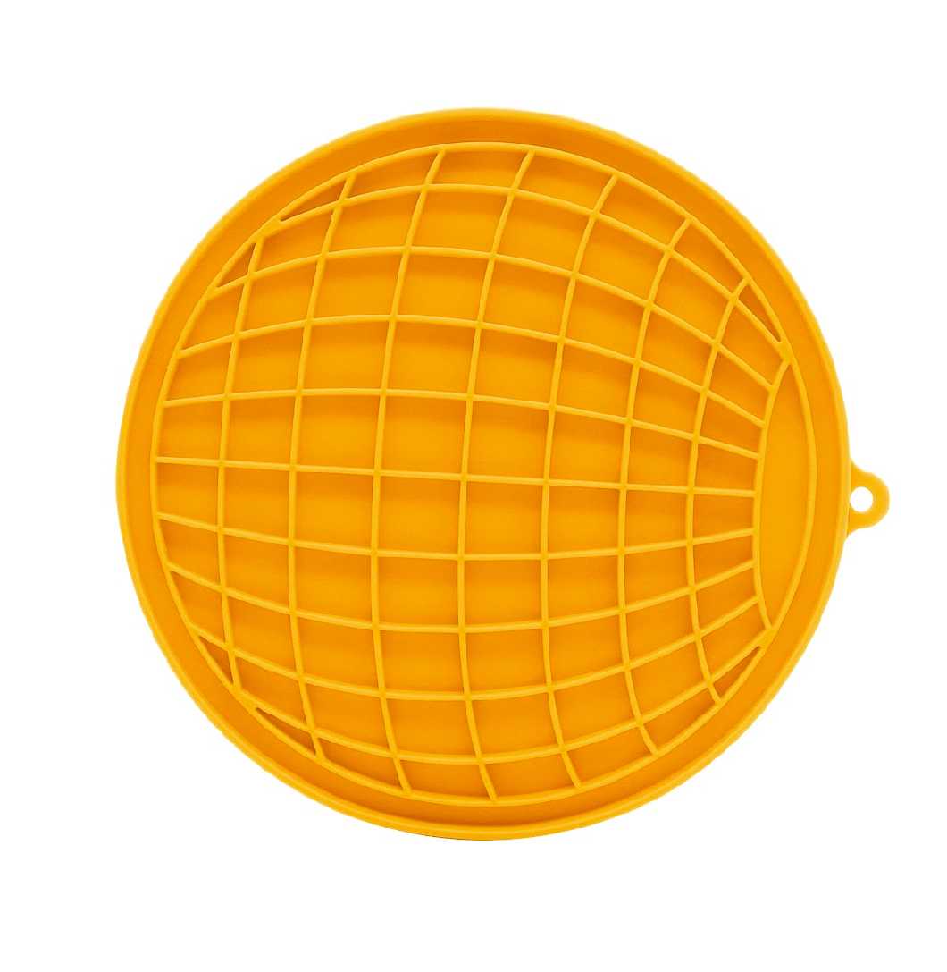 Yellow Earth Shape Silicon Lick Mat0