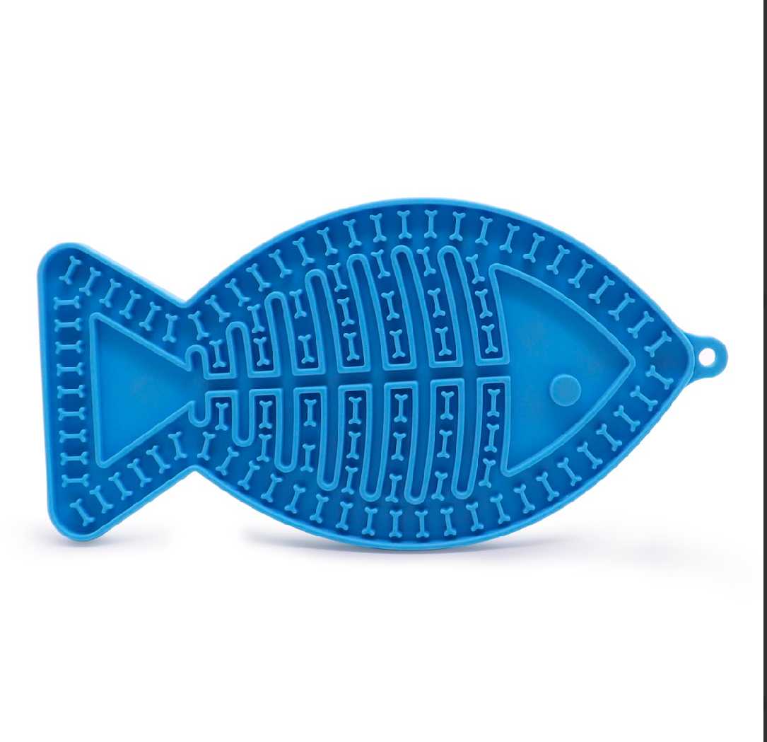 Blue Fish Shape Silicon Lick Mat7