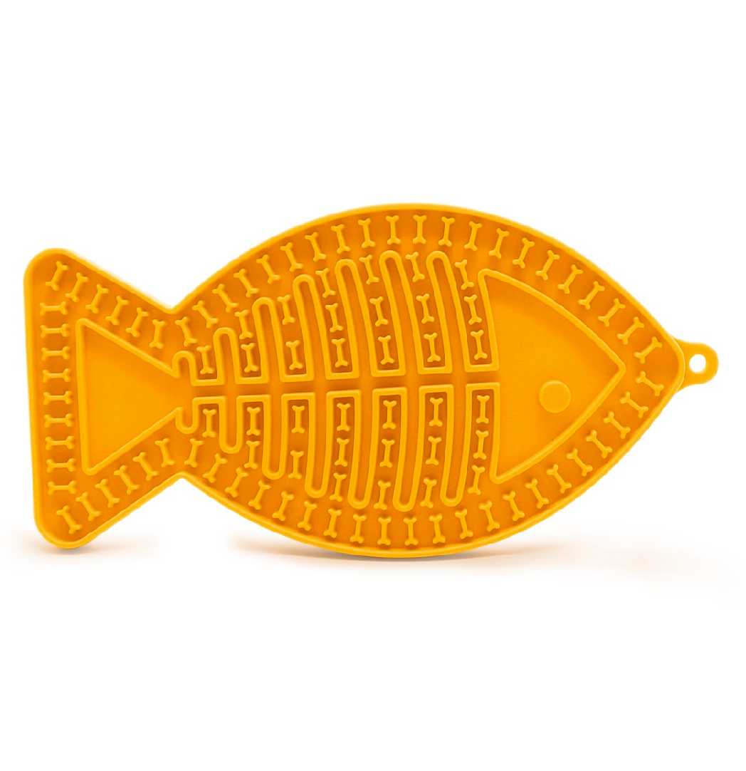 Yellow Fish Shape Silicon Lick Mat6