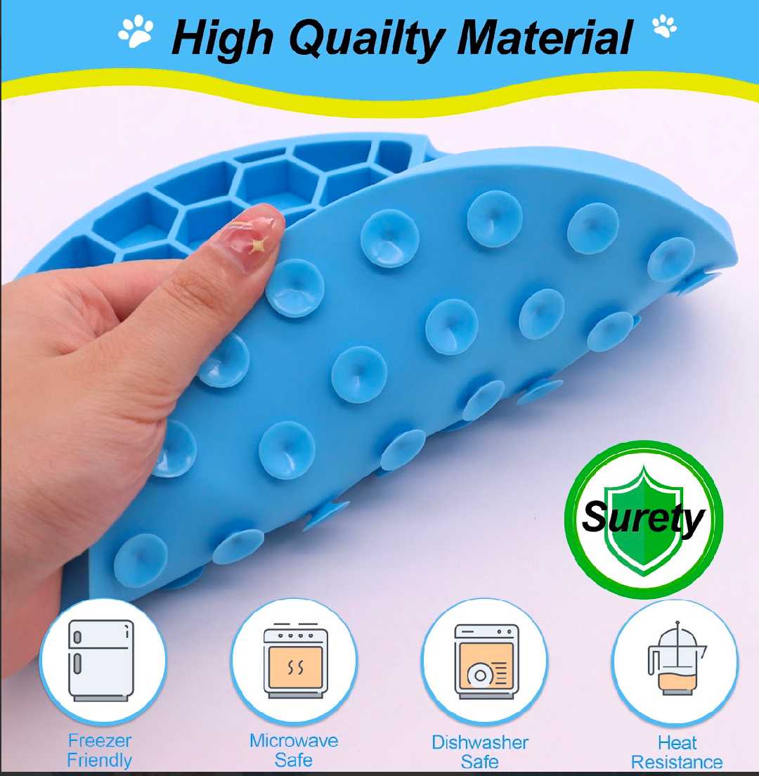 Blue 2 in 1 Slow Lick And Food Mat6