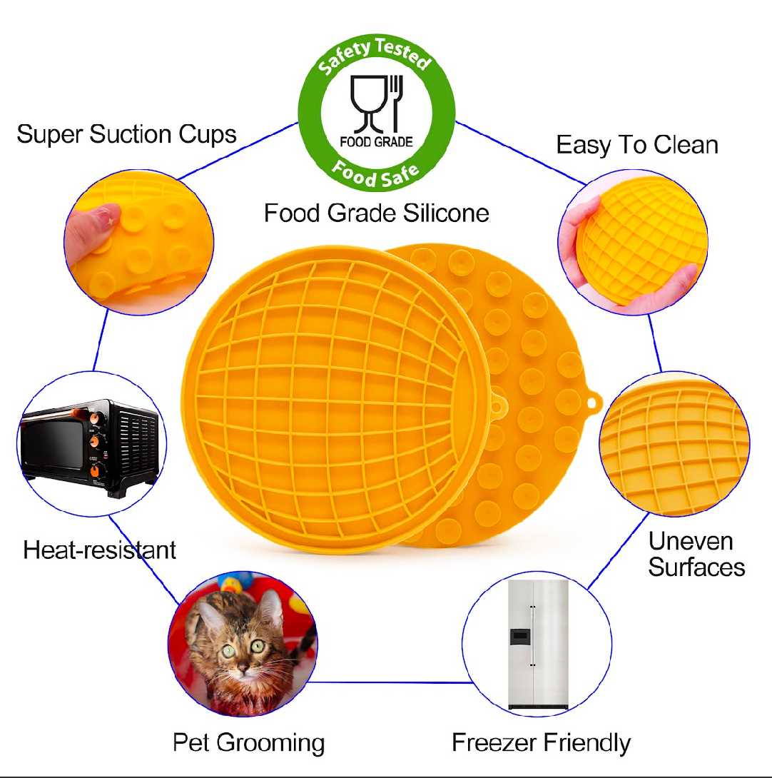 Yellow Earth Shape Silicon Lick Mat6