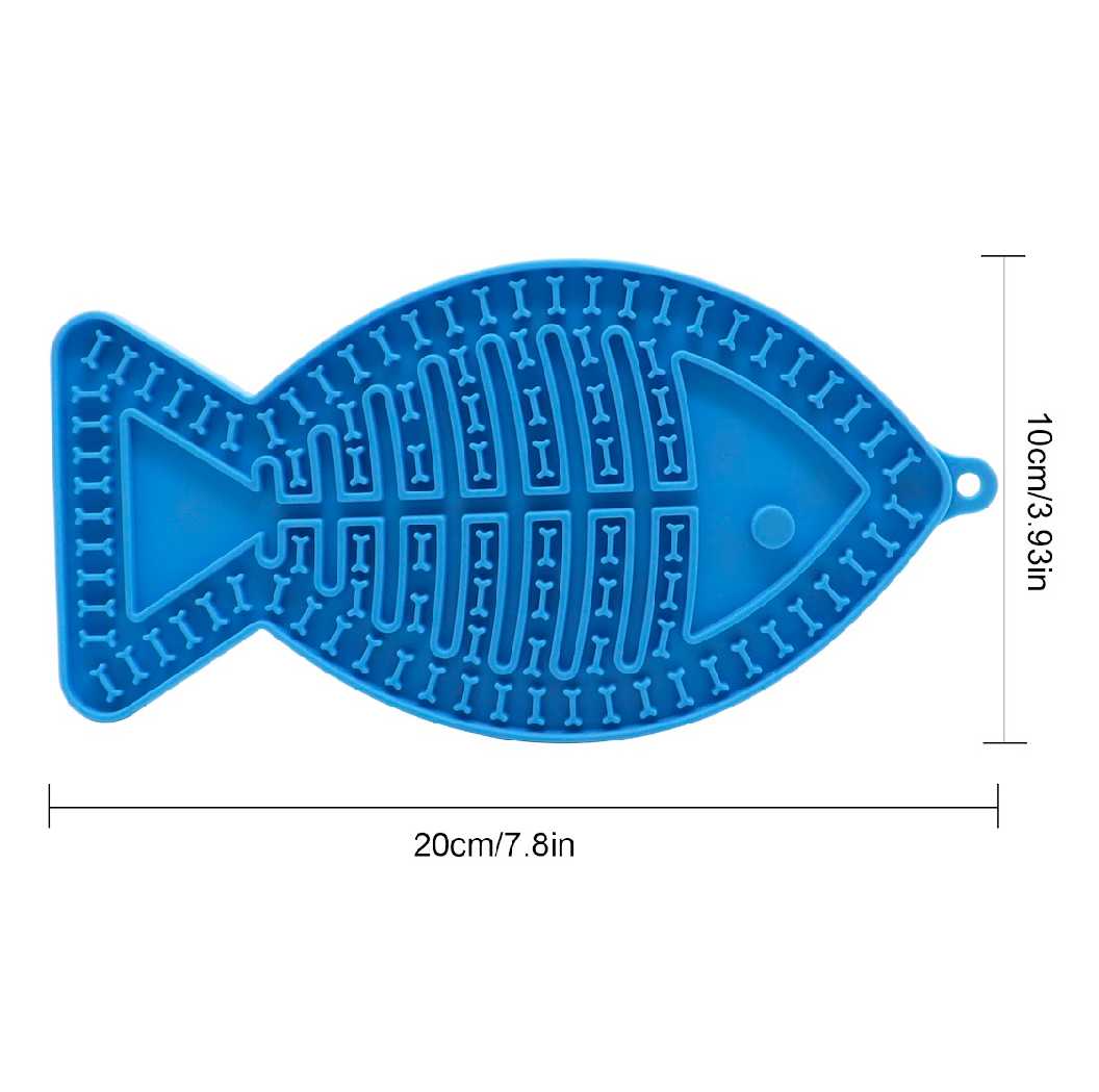 Blue Fish Shape Silicon Lick Mat6