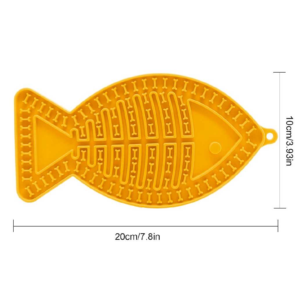 Yellow Fish Shape Silicon Lick Mat8