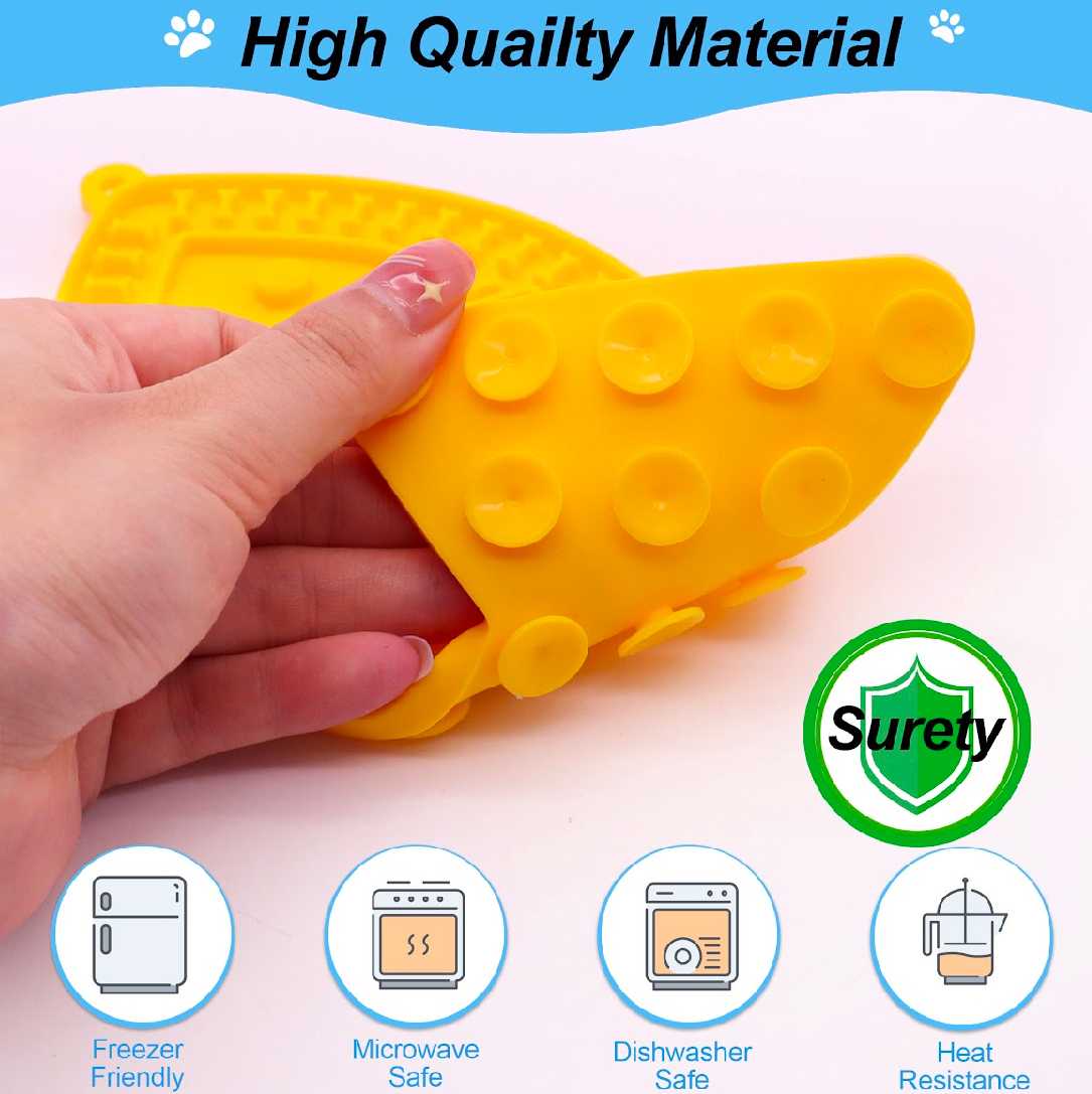 Yellow Fish Shape Silicon Lick Mat5